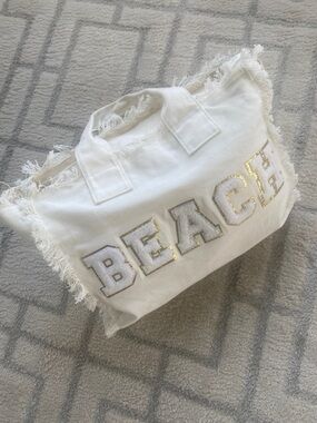 Kenz Kustomz Canvas Beach Fringe zip top Tote
